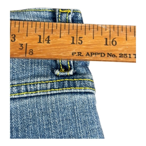 Apple Bottoms Jeans Bootcut Size 31 Medium Wash Faded Stretch Y2K Bling Vintage - Picture 6 of 12